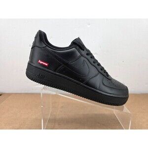Size 9.5 - Nike Air Force 1 Low x Supreme Box Logo Mens Shoe  Black